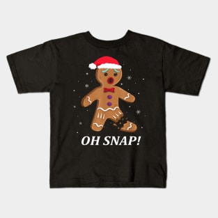 Gingerbread Man Oh Snap Christmas Cookie Costume Baking Team Kids T-Shirt